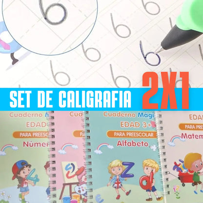 SET 4 LIBROS DE CALIGRAFÍA EN ESPAÑOL OFERTA 2x1